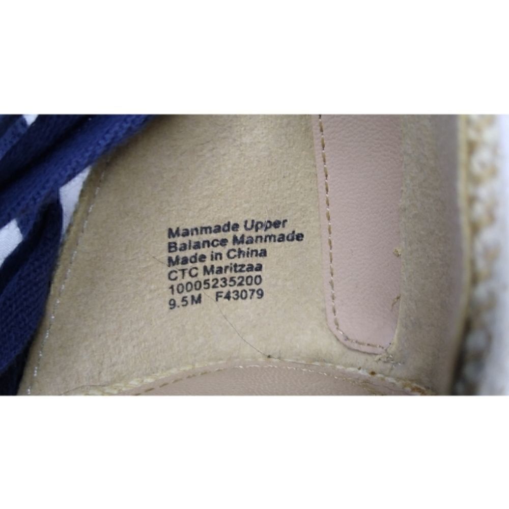 Charter Club NEW Maritzaa Navy White Espadrilles Wedge Sandals SZ 9.5 - Picture 9 of 9